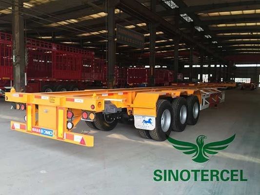 Semi-remolque de tipo esqueleto de tipo 60T 40 Ft semirremolque de cama plana
