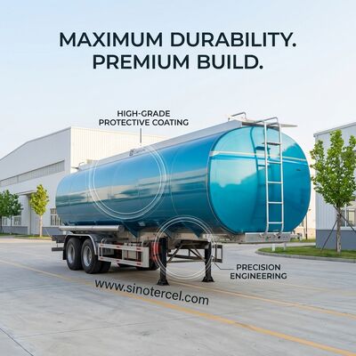 Semi Vac Trailer Tanque de combustible Semi Trailer con logotipo personalizado