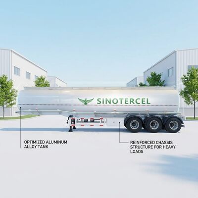 Semirremolque cisterna de combustible de 40-60 m3 con 3 ejes y 12 neumáticos