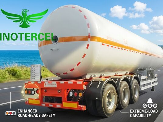 Semi-remolque con depósito de gasolina de 55000Ltr con tres ejes Lng