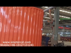 Semirremolque amarillo de caja cerrada con dos puertas laterales traseras de doble puerta de 30-50 toneladas