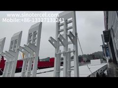 Semirremolque de plataforma de 3 ejes con superficie de chasis antioxidante blanco